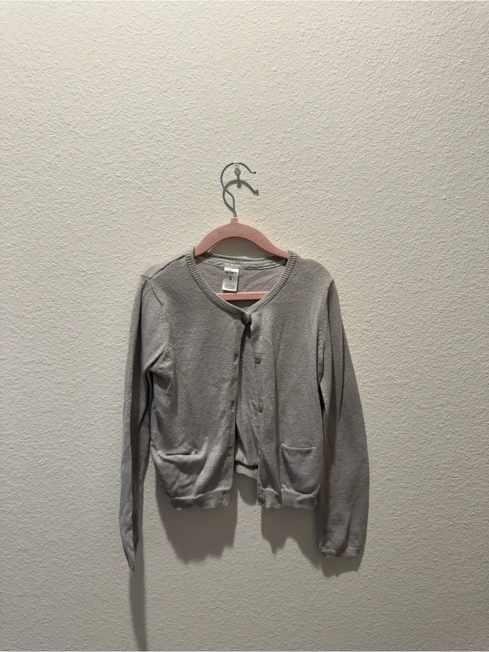 Carter's Girls Silver Sparkle Cardigan